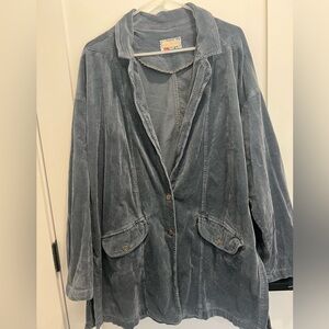 Anthropologie Pilcro Brand Blue Corduroy Jacket Size XL